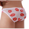 MenSexyWear Slip sexy Kiss Lips Blanc